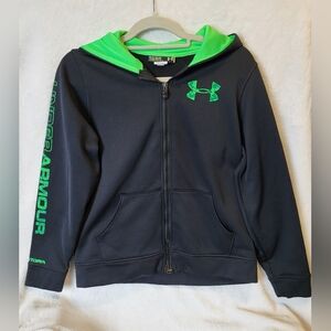 Under Armour Hoodie Youth XL Storm‎ Magzip Loose Sweatshirt YXL Black Neon Camo